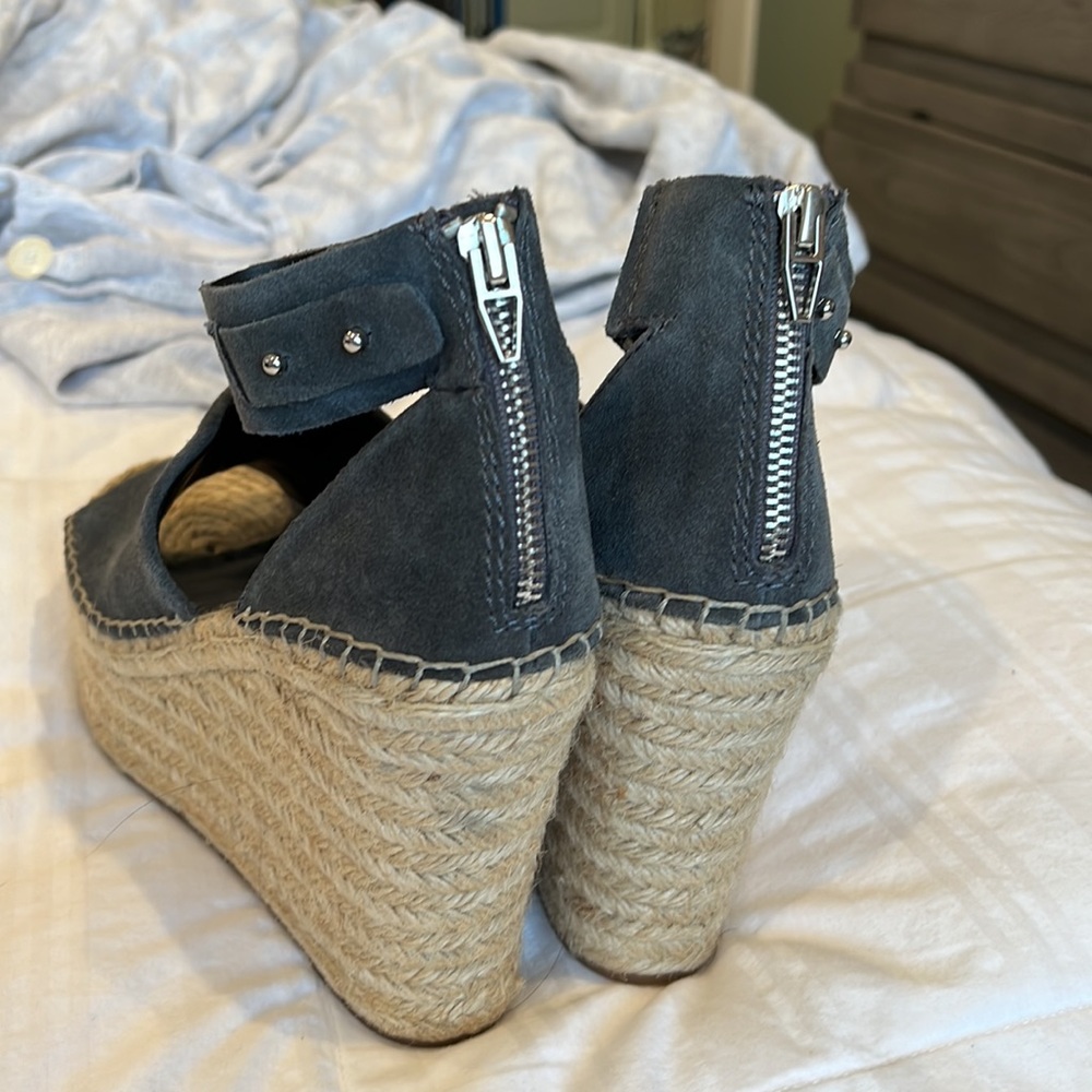Dolce Vita Suede Straw Espadrille Wedge - Picture 4 of 6